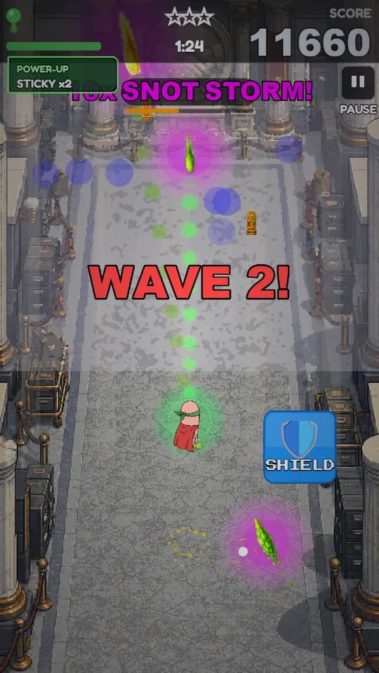 Sticky boogers and a 10x combo streak in the halls of power.