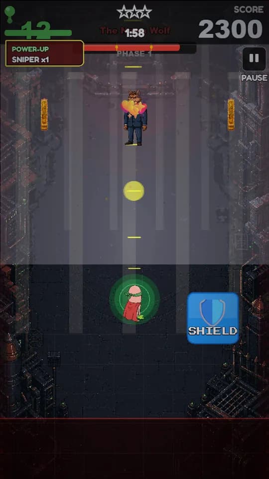 Boss fight: The News Wolf.